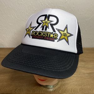 Rockstar Energy Drink Trucker Cap Black Mesh Snapback Hat Nissun Foam Rope